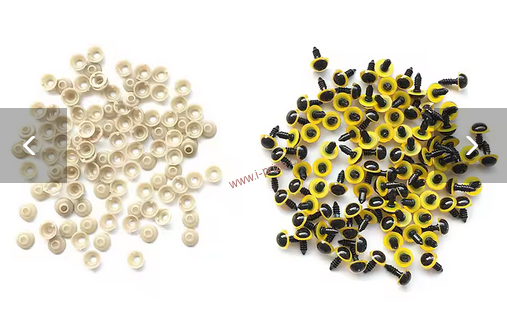 Bezpečnostní oči, vel. 10 mm - různé barvy