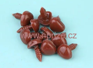 Bezpečnostní nos/čumák 8x5 mm, hnědý