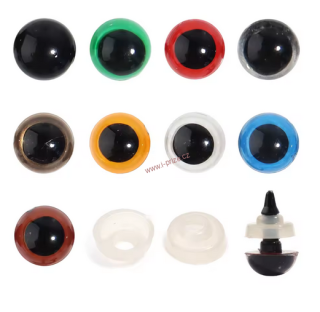 Bezpečnostní oči, vel. 10 mm - různé barvy