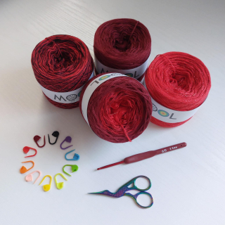 Sada MOOL klubíček v dárkové tašce (vhodné na výrobu šátků, šatů, módních doplňků)